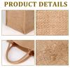 12 Pcs Large Jute Totes Burlap Gift Bags with Handles 12.6x 8.3 x 5.1inches Reusable Blank Bridesmaid Gift Bags Burlap Bags for Beach Teacher Bridesmaid Wedding DIY Decoration(12.6x 8.3 x 5.1inches) view 4
