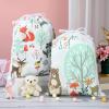 Shappy 2 Pcs Drawstring Fabric Gift Bags, Woodland Animal Reusable Gift Wrap, 15.75 x 11.81'' Large Bag for Christmas Baby Shower Party Favor Gender Reveal Birthday Party Supplies view 3