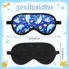 Eurzom 6 Pieces Shark Dinosaur Kids Sleep Mask Soft Satin Eye Mask Boys Animals Theme Kids Night Products for Sleeping Supplies, 6 Styles(Shark) view 2
