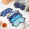 Eurzom 6 Pieces Shark Dinosaur Kids Sleep Mask Soft Satin Eye Mask Boys Animals Theme Kids Night Products for Sleeping Supplies, 6 Styles(Shark) view 4