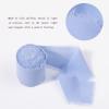 Blue Fringe Chiffon Ribbon,1.5 Inch x 22 Yards Chiffon Fabric Silk Ribbons for Gift Wrapping,Crafting,Wedding Bridal Bouquets view 3