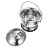 Tofficu Stainless Steel Urinary Pot with Lid 9.84 Inch Portable Covered Night Urinal Bedpan for Elderly Children Pregnant Women Home Travel view 1