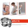 Tofficu Stainless Steel Urinary Pot with Lid 9.84 Inch Portable Covered Night Urinal Bedpan for Elderly Children Pregnant Women Home Travel view 3