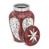 Keepsake Company Red Small Urns for Human Ashes - Angel Wings Mini Urns for Human Ashes - Cremation Keepsakes urns for Ashes - Ash Holders for Human Ashes Urn -ERN - Tiny Urns for Men (Set of 4) view 2