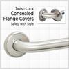 Inside Corner Grab Bar for Shower Bathtub - Stair Bed Hallway Toilet / Stand Assist Handrail / 304 Stainless Steel / Smooth Grip / 34" x 18" x 1.25" view 4