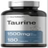 Horbach Taurine Supplement 1500mg | 180 Capsules | Non-GMO and Gluten Free view 1
