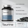 Horbach Taurine Supplement 1500mg | 180 Capsules | Non-GMO and Gluten Free view 3