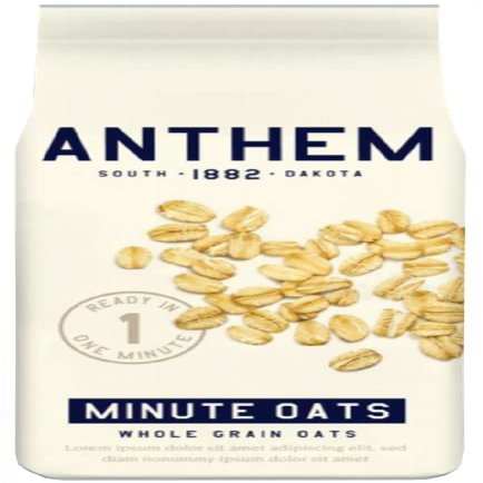 Anthem Minute Oats - Delicious, Nutritious Whole Grain Oats Packed with Fiber for Better Digestion - Enjoy Instant Oatmeal for a Wholesome Breakfast Your Family Will Love Every Morning - 40oz.