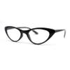 SA106 Classic Iconic Fashionable Cat Eye Snug Reading Glasses Black +1.75 view 1