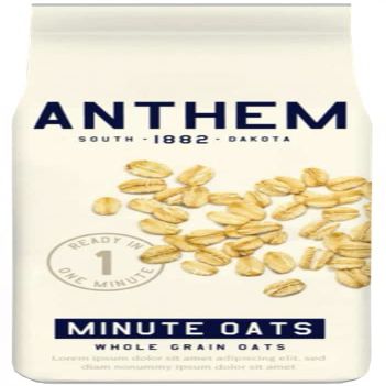Anthem Minute Oats - Delicious, Nutritious Whole Grain Oats Packed with Fiber for Better Digestion - Enjoy Instant Oatmeal for a Wholesome Breakfast Your Family Will Love Every Morning - 18oz.