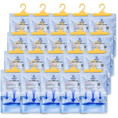 Dry & Dry 20 Pack Moisture Absorbers for Home, Basement & Bedroom - Small Dehumidifiers