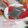 Prestee 300 Count Plastic Forks - 7 Inch Heavy Duty Disposable Silverware - Bulk Fancy Silver Fork Set for Table Decor - Durable Plastic Silverware for Parties, Events and Christmas Holidays view 4