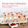 Prestee 24 Piece Plastic Champagne Flutes - 4.5 oz Plastic Wine Glasses with Rose Gold Glitter - Cocktail Glasses for Parties - Party Supplies for Mimosa Bar, Wedding, Shower Party and New Years Eve view 2