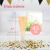 Prestee 24 Piece Plastic Champagne Flutes - 4.5 oz Plastic Wine Glasses with Rose Gold Glitter - Cocktail Glasses for Parties - Party Supplies for Mimosa Bar, Wedding, Shower Party and New Years Eve view 3