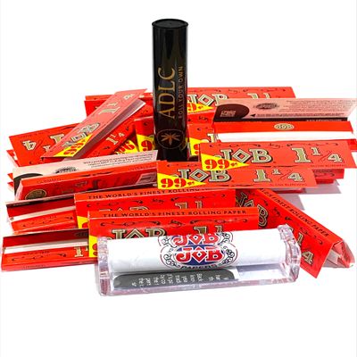 24pk Job Orange Slow-Burning 1 1/4 Rolling Paper with Job Roller 79MM and ADLC Doobtube.