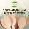 120 Pack - Raj Disposable Wooden Spoons - Strong & Reusable Party Spoons -Biodegradable and Compostable Tableware for Lunch, Dinner, Birthday, Camping, Outdoor BBQ, Picnic Parties view 2