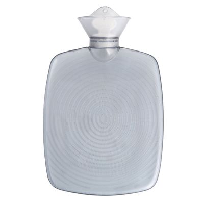 Ruilogod PVC Reusable Hot Water Bottle Bag Warm Cold Therapy 1700ML Clear Gray (id: 833 9d3 2ac bf4 e8c