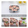 Pocket Pill Box Dog and Flower Portable Pill and Vitamin Storage Box for Purse Pocket Travel Gifts view 4