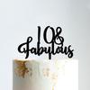 10 & Fabulous Cake Toppers Black Acrylic 10th Birthday Cake Decorations Supplies Happy Birthday Cake Topper Customized Age Birthday Cake Decoration Birthday Anniversary Party Decorations view 3