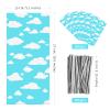 Lecferrarc 100 Pcs Blue Sky White Clouds Treat Bags White Clouds Print Cellophane Candy Bags Cartoon Story Party Favors with Twist Ties for Birthday Party Baby Shower Supplies view 2