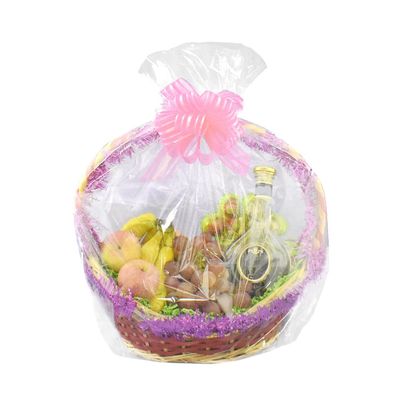 Homeford Large Gift Basket Cellophane Bag, 28-Inch x 24-Inch - Clear