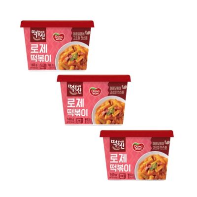 Dongwon God of Topokki (Tteokbokki) Bowl Cheese/Hot & Spicy/Sweet & Spicy (120g/each) (Rose, 3)