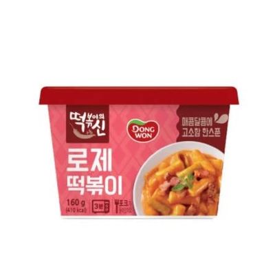 Dongwon God of Topokki (Tteokbokki) Bowl Cheese/Hot & Spicy/Sweet & Spicy (120g/each) (Rose, 1)