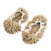 Ruilogod Microfiber Elastic Cuff Cleaning Mop Slipper Cover Pair Khaki (id: b4f 13d f3d 73f b02 view 1