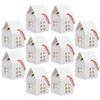 ARTIBETTER Candy Packaging Cube 10Pcs House Shaped Candy Boxes Boxes Treat Bags Chocolate Biscuits Case for Wedding Shower Birthday Party Supplies White Biscuit Cookie Container view 1