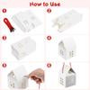 ARTIBETTER Candy Packaging Cube 10Pcs House Shaped Candy Boxes Boxes Treat Bags Chocolate Biscuits Case for Wedding Shower Birthday Party Supplies White Biscuit Cookie Container view 4