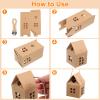 ARTIBETTER House Shaped Boxes Handheld Candy Boxes 3.15X3.15X2.95 Inch Paper Treat Bags for Holiday Packaging and Party Decorations view 3
