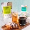 Waka  Instant Coffee and Tea Bundle  Unsweetened Green Tea  Single-Serve Ethiopian Dark Roast Box Bundle view 2