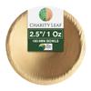 Charity Leaf Disposable Palm Leaf 2.5" Round Mini Bowl (100 pcs) Dipping Bowls | Bamboo Like| All Natural and Biodegradable | Charcuterie Boards, BBQs, and Parties view 1