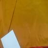 100% Pure Silk Taffeta Mustard x red 54"~Color 32 Momme TAF321 by The Yard view 3
