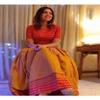 100% Pure Silk Taffeta Mustard x red 54"~Color 32 Momme TAF321 by The Yard view 4