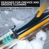 2 in 1 Floor Brush Scrubber with Long Handle Grout Brush 3 Poles 53.5'' New Upgrade Stiff Bristle Cleaning Scrub Brush with Squeegee 120Rotating Tile Brush for Cleaning Bathroom Glass Patio Kitchen view 4