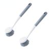 NA Long Handle Pot Washing Brush Household Small Brush Does not Hurt Pot Brush Pot Artifact Kitchen Does not Stick Pot decontamination Cleaning Brush dishwashing Brush 2Pack view 1