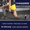 Thoxcare Calf Compression Sleeve for Men Women (1 Pair), Leg Support Footless Compression Socks for Running - Shin Splint Varicose Veins Swelling & Pain Relief, Gray/Black, Large view 3