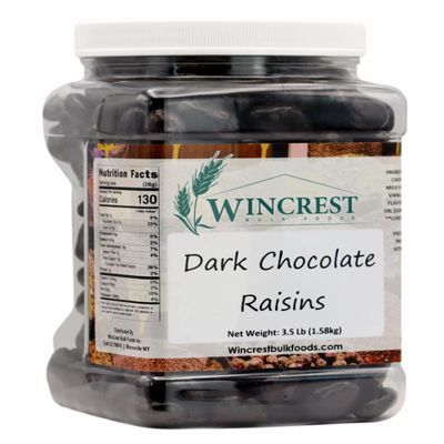 WinCrest Dark Chocolate Covered Raisins (3.5 Lb Tub)