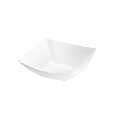 PARTY BARGAINS 8 oz White Square Plastic Bowls, 4-Pack  Disposable Heavy-Duty Party Serving Bowls for Snacks, Desserts & Appetizers