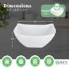 PARTY BARGAINS 16 oz White Square Plastic Bowls, 4-Pack  Disposable Heavy-Duty Party Serving Bowls for Salads, Desserts & Sides view 2