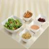 PARTY BARGAINS 16 oz White Square Plastic Bowls, 4-Pack  Disposable Heavy-Duty Party Serving Bowls for Salads, Desserts & Sides view 3