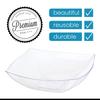PARTY BARGAINS 8 oz Clear Square Plastic Bowls, 4-Pack  Disposable Heavy-Duty Party Serving Bowls for Snacks, Desserts & Appetizers view 2
