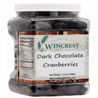 WinCrest Dark Chocolate Covered Cranberries (3.5 Lb Tub)