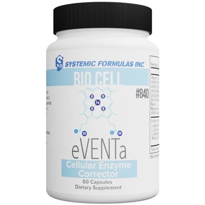 Systemic Formulas EVENTA - Support Cholesterol-sulfate Synthesis for Heart Energy, 60 Capsules, Bio Cell #840. Cellular Enzyme Corrector., 60 Count (Pack of 1)