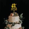 ENEDNATE Wedding Cake Topper Latin Dance Personalized Mr & Mrs Wedding Cake Topper Couple Silhouette Custom Last Name Established Date Wedding Engagement Party Decoration Supplies view 2