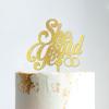 She Said Yes Gold Glitter Wedding Cake Topper Mr And Mrs Cake Toppers for Wedding Gold Wedding Cake Topper Custom Wedding Cake Topper Cake Topper Wedding view 4