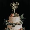 ENEDNATE Wedding Cake Topper She Said Yes Personalized Mr & Mrs Wedding Cake Topper Couple Silhouette Custom Last Name Established Date Engagement Party Decoration Supplies view 2