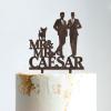 Lesbian Silhouette Cake Topper with Pet Wedding Mrs & Mrs Cake Topper Custom Wedding Cake Topper Same Sex Wedding Cake Topper Funny Cake Toppers for Wedding 6 Inch view 1