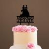 Wedding Lesbian Lesbian Couple Silhouette Cake Topper with Pet Mrs. & Mrs. Wedding Cake Topper Personalized Cake Topper Marriage Equality Cake Topper Cake Topper Wedding Black Acrylic, 6 Inch view 4
